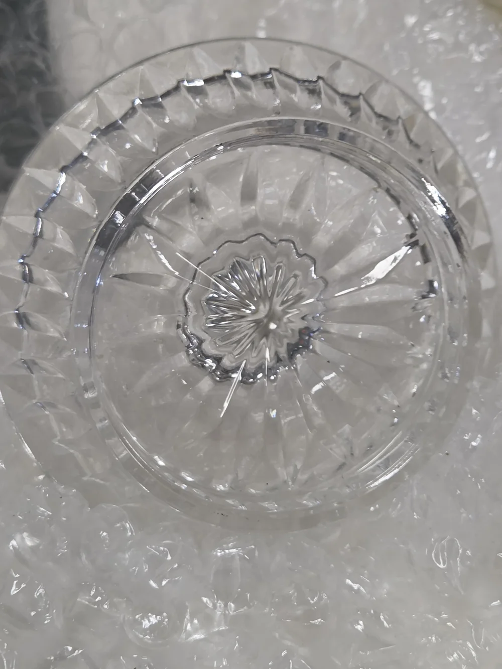 Vintage Crystal Ring Holder Jewelry Stand - Clear